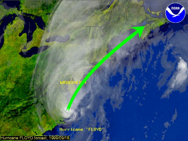 Hurricane FLOYD forcast, 1999/09/16.
