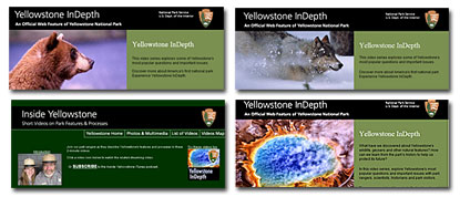 A collage of Yellowstone's multimedia offerings.