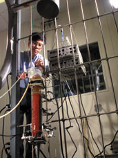 Nhuan Nghiem checks a bioreactor