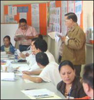 Photo: Pandemic influenza tabletop exercise in Chimaltenango, Guatemala. July 2008.