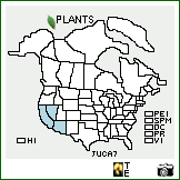 Distribution of Juniperus californica Carrière. . Image Available. 