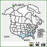 Distribution of Schoenoplectus etuberculatus (Steud.) Soják. . Image Available. 