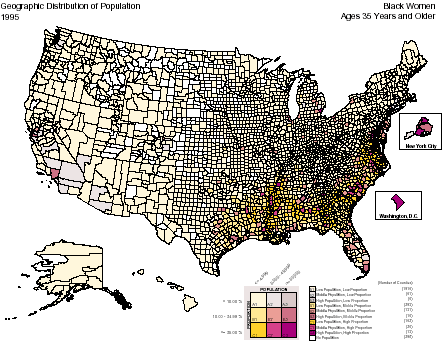 Figure 2.2: Example of layout for national population distribution maps