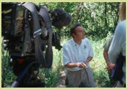 [Photo]: Forest Service biologist talking about rare Flamulated Owls to television news crew.