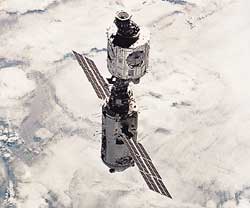 Two modules of the International Space Station were launched and assembled in 1998 by the United States and Russia.