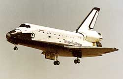 The space shuttle Columbia was launched for the first time in 1981. In 2003, it broke apart as it reentered Earth's atmosphere, and all seven astronauts on board were killed.