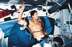 Recording medical information on a spacecraft enables physicians to identify any abnormal changes in the body that could indicate physical disorders or stress.