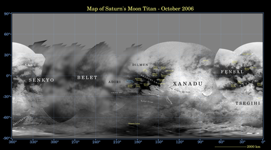 Click here for poster version of PIA08346 Map of Titan - December 2006