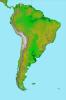 South America, Shaded Relief and Colored Height