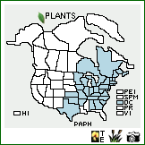 Distribution of Panicum philadelphicum Bernh. ex Trin.. . Image Available. 