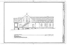 Grogan House, drawing, longitudinal section