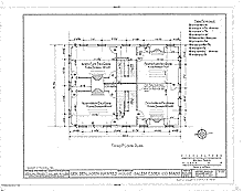 General Benjamin Hawkes House, drawing, attic floor framing plan