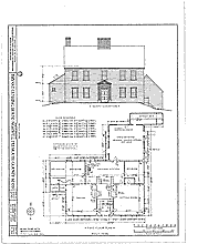 Bryant Cushing House, drawing, north elevation, first floor plan