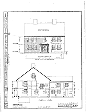 Fearing-Warr House, drawing, south elevation, east elevation