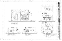 Heilman Villas, Bungalow, 1060 Seventh Street, building section and elevations