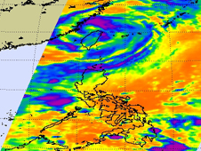 Satellite image of Sinlaku