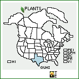 Distribution of Quercus hinckleyi C.H. Mull.. . 