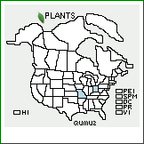 Distribution of Quercus ×mutabilis Palmer & Steyerm. [palustris × shumardii]. . 