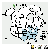 Distribution of Juncus scirpoides Lam.. . Image Available. 