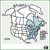 Distribution of Crataegus flabellata (Bosc ex Spach) K. Koch. . Image Available. 