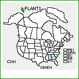 Distribution of Crataegus versuta Beadle. . 