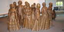 Statues in the lobby of the visitor center