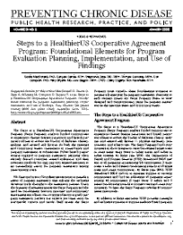 Preventing Chronic Disease Cover