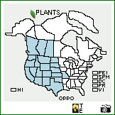 Distribution of Opuntia polyacantha Haw.. . Image Available. 