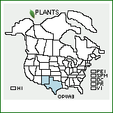 Distribution of Opuntia valida Griffiths. . 