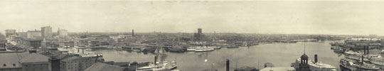 Harbor of Baltimore. J. W. Schaefer. 1905. Library of Congress Panoramic Photograph Collection.