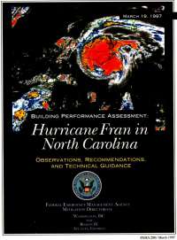 [graphic of cover of report-Building Performance Assessment: Hurricane Fran in North Carolina - Observations, Recommendations and Technical Guidance]