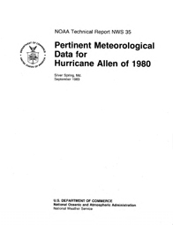 [graphic of cover of report-Pertinent Meteorological Data for Hurricane Allen of 1980]