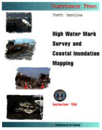 [graphic of cover of report-High Water Mark Survey and Coastal Inundation Mapping-Hurricane Fran, North Carolina]