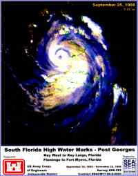 [graphic of cover of report-South Florida High Water Marks-Post Georges Key West to Key Largo Florida; Flamingo to Fort Myers Florida]
