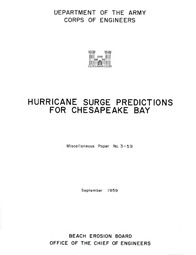 [graphic of cover of report-Hurricane Surge Predictions for Chesapeake Bay]