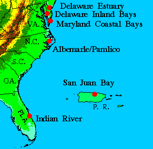 Map of programs in the Southeast
