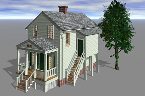 Rendered view of Meeks Store