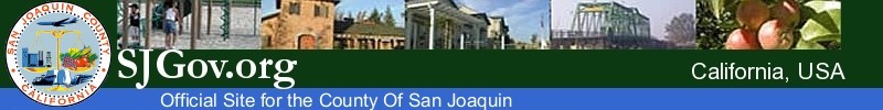 Banner: Welcome to San Joaquin County, California, USA