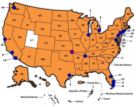 U.S. state, tribal and territorial funded partners for HIV
