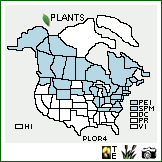 Distribution of Platanthera orbiculata (Pursh) Lindl.. . Image Available. 