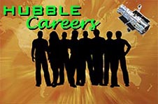 Graphic showing the outline of a group of people under the Hubble and the words Hubble Careers