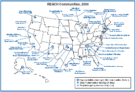 REACH At A Glance 2007 map