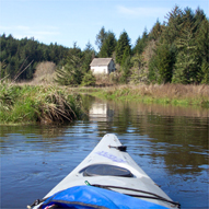 The Fredrickson house, as seen from Winchester Creek.