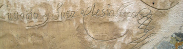 Image of Spanish inscription carved by Don Feliz Martinez in 1716