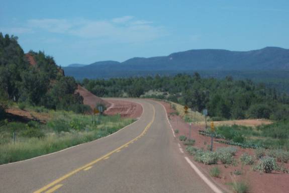 photo of a two lane road