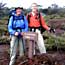 Hikers pause on their Mauna Loa hike. Link to hiking information.