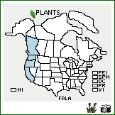 Distribution of Fraxinus latifolia Benth.. . Image Available. 