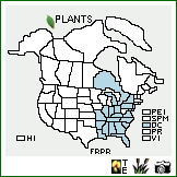 Distribution of Fraxinus profunda (Bush) Bush. . Image Available. 