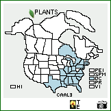 Distribution of Carex alata Torr.. . Image Available. 