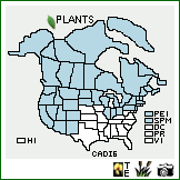 Distribution of Carex disperma Dewey. . Image Available. 